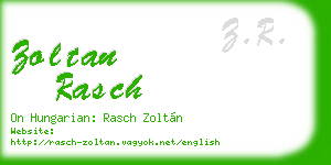 zoltan rasch business card